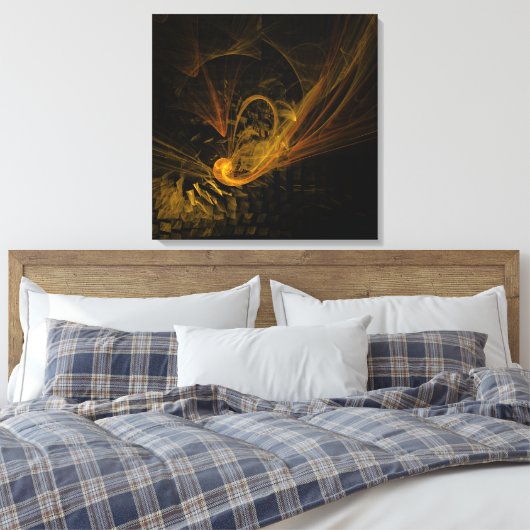Break Point Abstrakt Art Wrapped Canvas Print Leinwanddruck (Insitu (Schlafzimmer))
