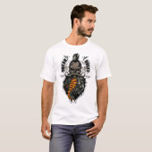 Break Rules 2 Hipster Skull Todeskopf mit Bart T-Shirt (Vorne ganz)
