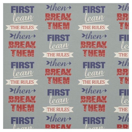 Break Rules Gewebe Stoff (Muster)