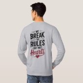 Break Rules, nicht die Typografie T-Shirt (Schwarz voll)