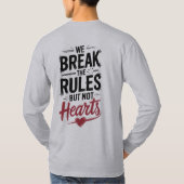 Break Rules, nicht die Typografie T-Shirt (Rückseite)