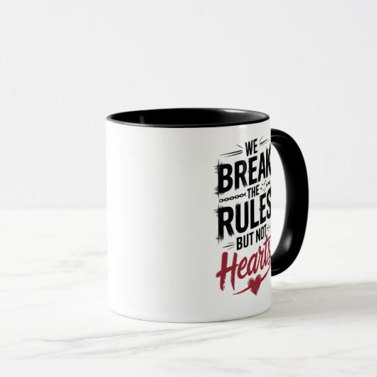 Break Rules, nicht die Typografie Tasse (VorderseiteRechts)