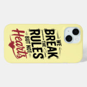 Break Rules, not Hearts: Fett Phone Case (Rückseite (Horizontal))