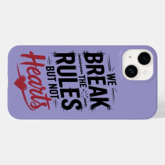 Break Rules, not Hearts: Fett Phone Case (Rückseite (Horizontal))