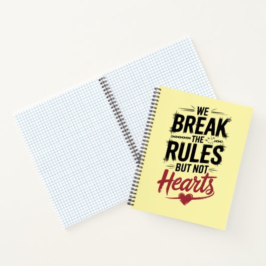 Break Rules, not Hearts: Inspirational Journal Notizblock (Innenseite)