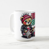 Break Rules Teddy Bear Kaffeetasse (Vorderseite Links)