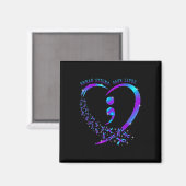 Break Stigma Gerettet Heart Semicolon Suizid Magnet (Vorderseite/Rückseite)