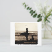 Break surfen postkarte (Stehend Vorderseite)