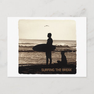 Break surfen postkarte