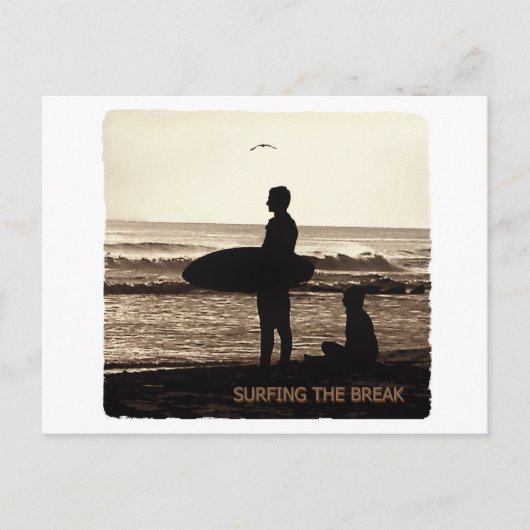 Break surfen postkarte (Vorderseite)