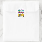 Break Tance King Runder Aufkleber (Tasche)
