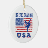 Break Tancing USA Keramik Ornament (Rechts)