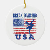 Break Tancing USA Keramik Ornament (Vorne)
