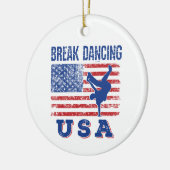 Break Tancing USA Keramik Ornament (Links)