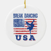 Break Tancing USA Keramik Ornament (Hinten)