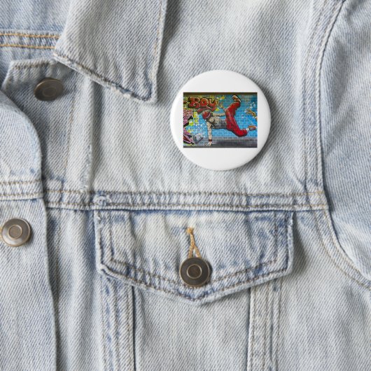 Break Tänzer Graffiti ! Button (Beispiel)