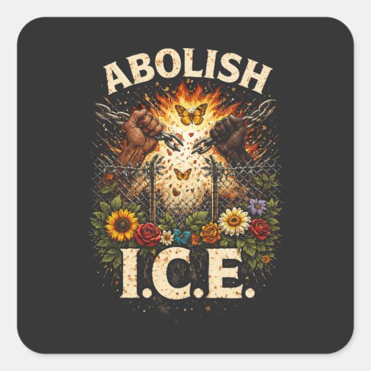 Break the Chains Quadratischer Aufkleber (Vorderseite)