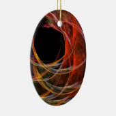 Break the Circle Abstrakt Art Oval Ornament (Rechts)