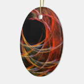 Break the Circle Abstrakt Art Oval Ornament (Links)