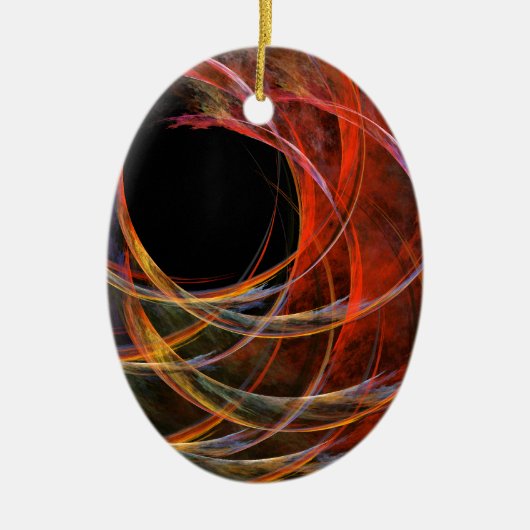 Break the Circle Abstrakt Art Oval Ornament (Vorne)
