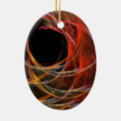 Break the Circle Abstrakt Art Oval Ornament (Hinten)