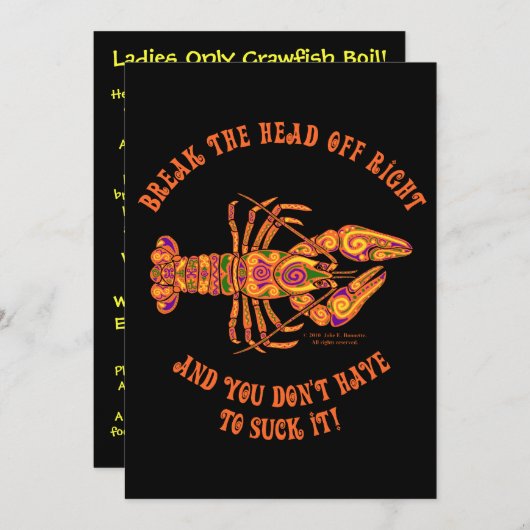 Break the Head Crawfish Einladung (Vorne/Hinten)