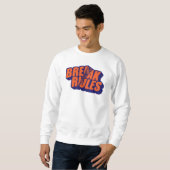 "Break The Rules" Bold Orange Typography Sweatshirt (Vorne ganz)