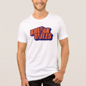 "Break The Rules" Bold Orange Typography Tri-Blend Shirt (Vorderseite)