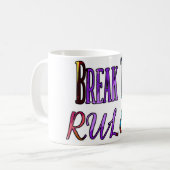 Break the Rules - bunter Rebell Kaffeetasse (Vorderseite Links)