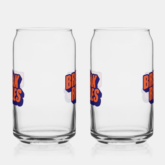 "Break The Rules" Edgy Rebel Quote Dosenglas (Rechts)