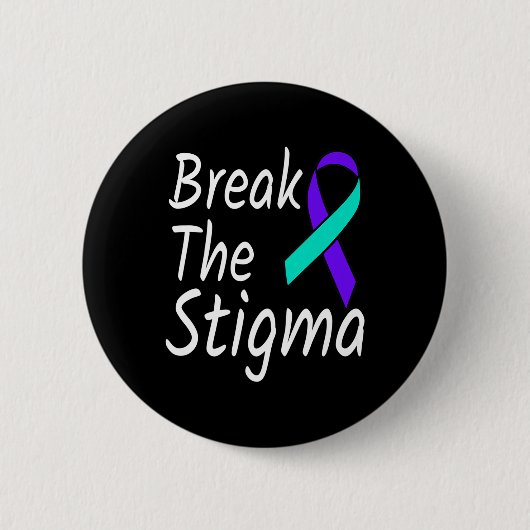 Break the Stigma Suicide Prevention Ribbon Awarene Button (Vorderseite)