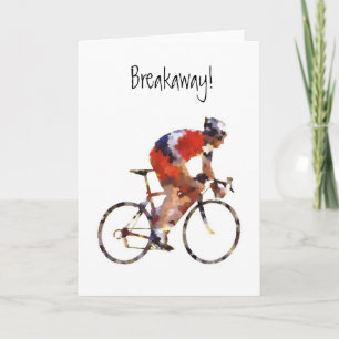 Breakaway Biker greeting card Karte