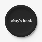 Breakbeat HTML Pappteller (Vorderseite)