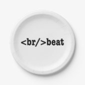 Breakbeat HTML Pappteller (Vorderseite)