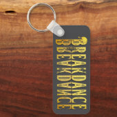 Breakdance black gold gelb schlüsselanhänger (Vorderseite)