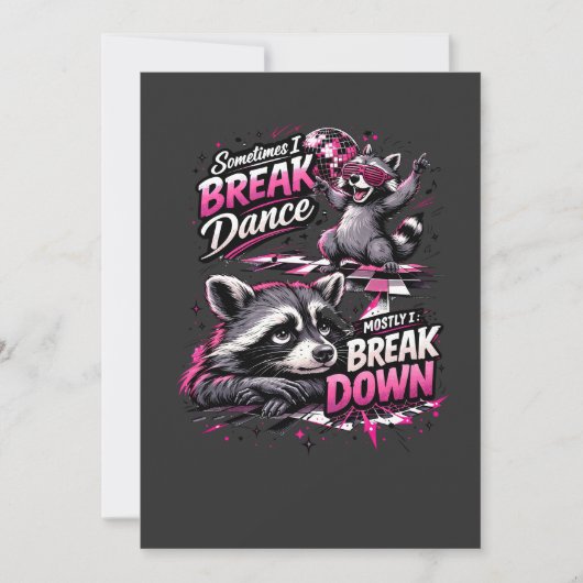 Breakdance, Break Down, Disco-Spaß Einladung (Vorderseite)
