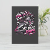 Breakdance, Break Down, Disco-Spaß Einladung (Stehend Vorderseite)