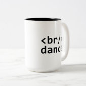 Breakdance code zweifarbige tasse (VorderseiteRechts)