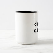 Breakdance code zweifarbige tasse (Mittel)