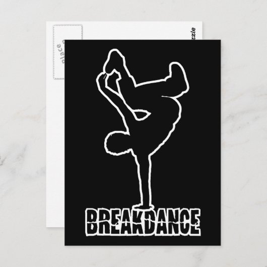 Breakdance custom color postcard postkarte (Vorne/Hinten)