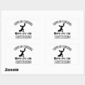 Breakdance-Designs Rechteckiger Aufkleber (Blatt)