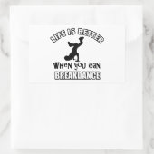 Breakdance-Designs Rechteckiger Aufkleber (Tasche)