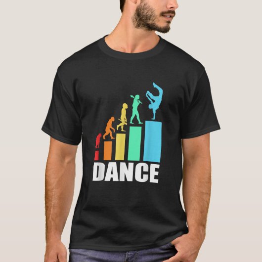 Breakdance-Evolution Retro Breakdancing T-Shirt (Vorderseite)