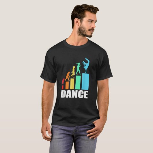 Breakdance-Evolution Retro Breakdancing T-Shirt (Vorne ganz)