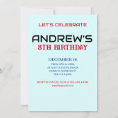 Breakdance Hip Hop Dance Geburtstag Boy Matching Einladung (Rückseite)