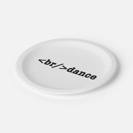 Breakdance HTML Code Pappteller (Schrägansicht)