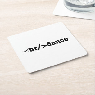 breakdance HTML-Code Rechteckiger Pappuntersetzer