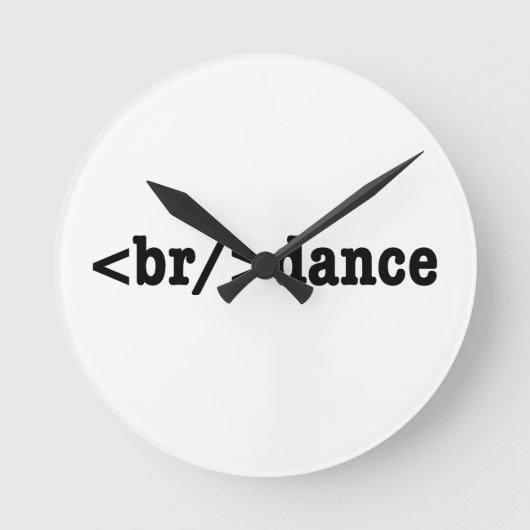 breakdance HTML Code Runde Wanduhr (Vorderseite)