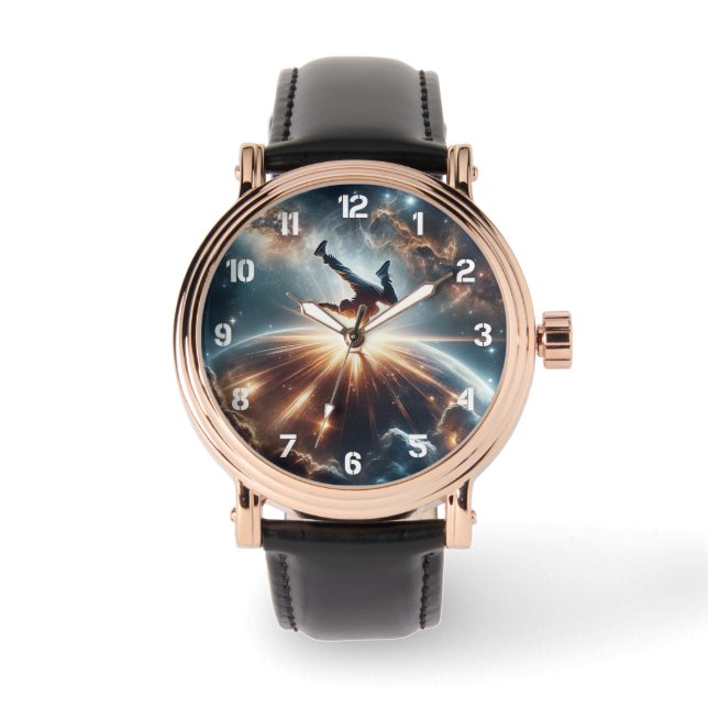 Breakdance meets Universe Armbanduhr (Vorderseite)