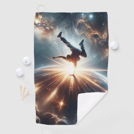 Breakdance meets Universe Golfhandtuch (Insitu)